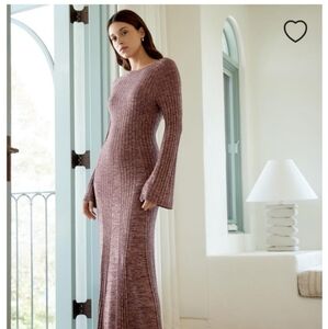 Mauve Knit Maxi Dress Australian Made